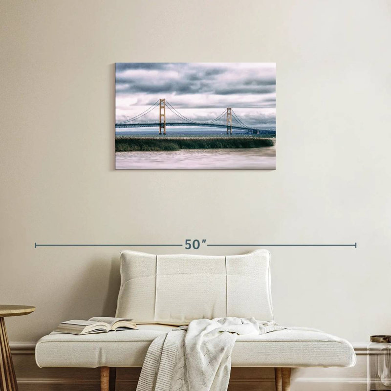 " Panoramic Mackinac Bridge Canvas Print ", 20" H x 30" W x 1.25" D