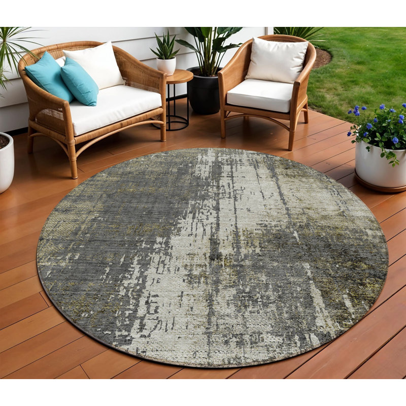 Tapis beige rond 8 po