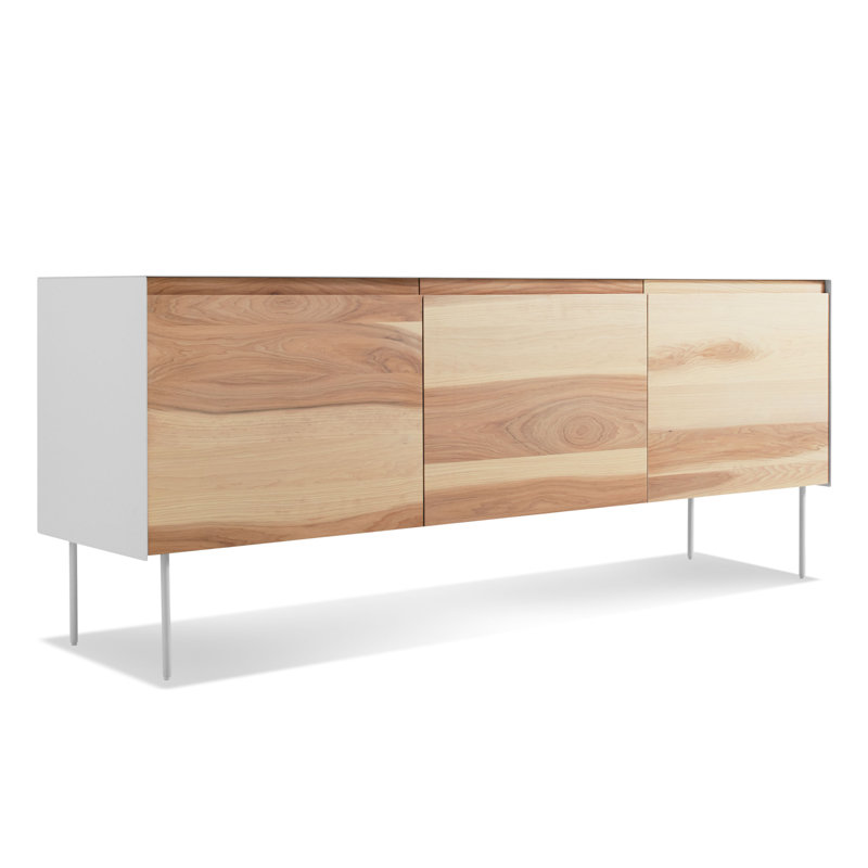 Clad 72'' Sideboard, White/Hickory