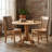 Warm Oak Solid Oak Round Kitchen Table Set With 2 Chairs Drop Leaf