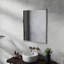 Réaménagez votre salle de bain avec ce miroir argenté en aluminium compact de 24 pouces!