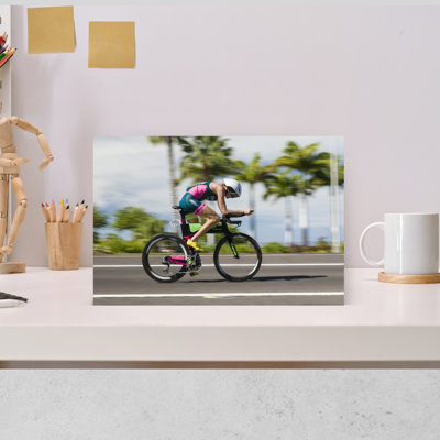 Pro Rider On Bike Phase Of Ironman World Championship, Hawaii, Usa Contemporary Wall Art