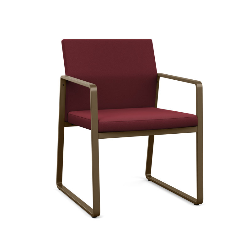 Chaise d'invité Gansett, Bronze, Tissu vin ouvert