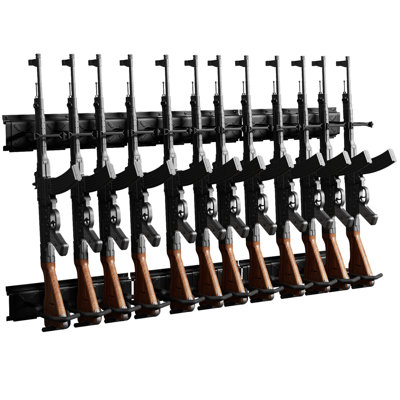 Support mural pour armes à feu sécuritaire pour 12 personnes