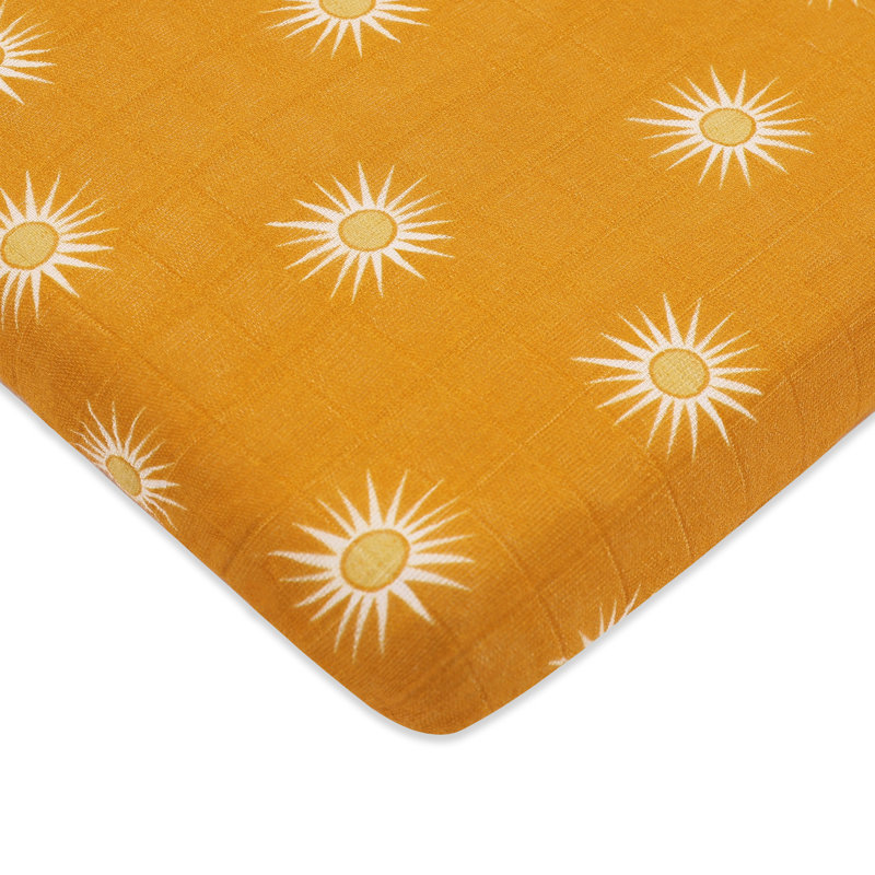 Golden Hour Muslin All-Stages Midi Crib Sheet