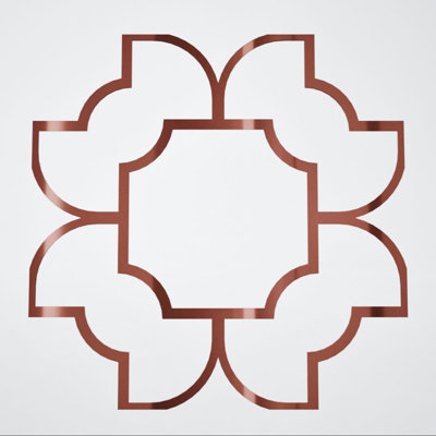 L 83 po x H 83 po x T 1/8 po Panneaux de plafond décoratifs en acrylique grand format Anderson, miroir doré rose