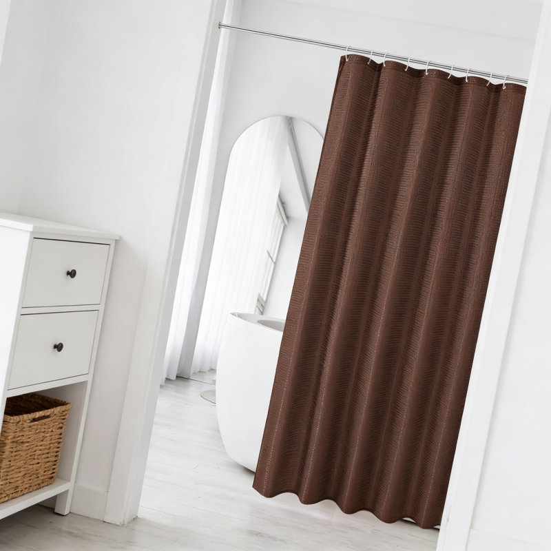 Rideau de douche Waffle, Brun