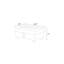 Ensemble de repose-pieds de rangement pour salon - structure en bois massif-1714676577