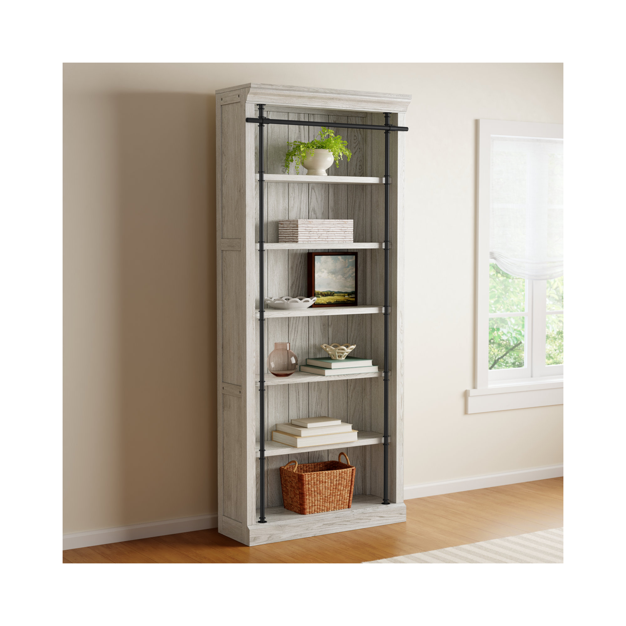 Lorna Bookcase, Rustic White