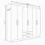 Golub 6 Door Manufactured Wood Wardrobe