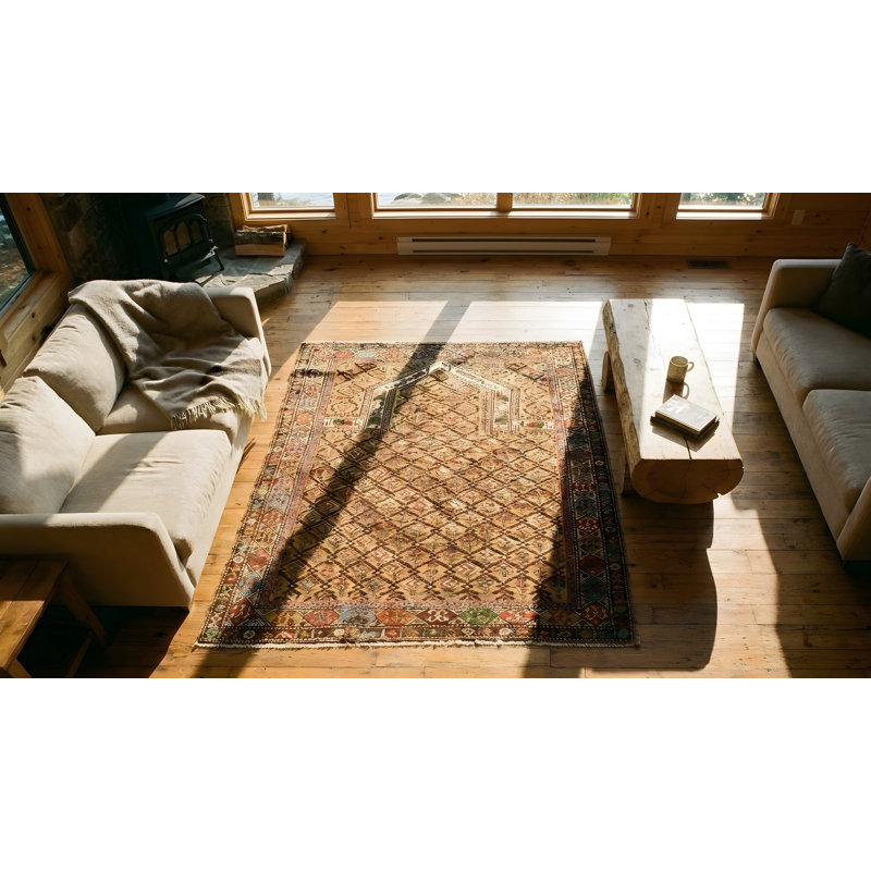 Antique Caucasian Tribal Geometric Islamic Prayer Rug