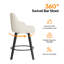 Tabouret de bar pivotant en tissu Modern-1647160123-1647160125