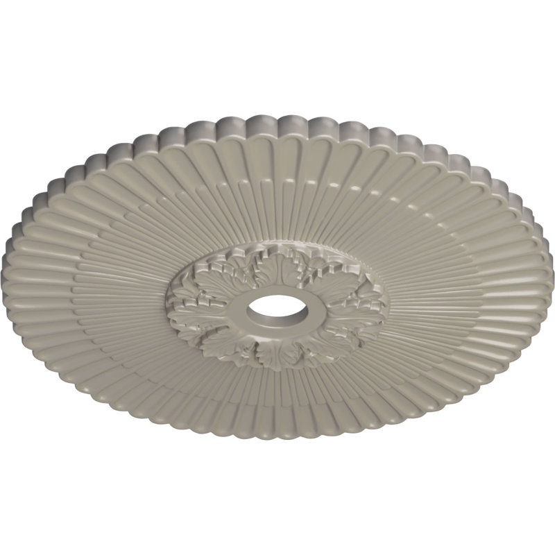 36 médaillons de plafond Melonie 36 1/4 po x P 1 7/8 po (convient aux auvents jusqu'à 6 1/4 po), Blanc perle