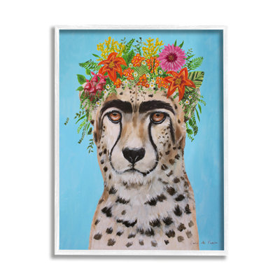 Fleuri, portrait de guépard, léopard, maquillage, par Coco de Paris - impression