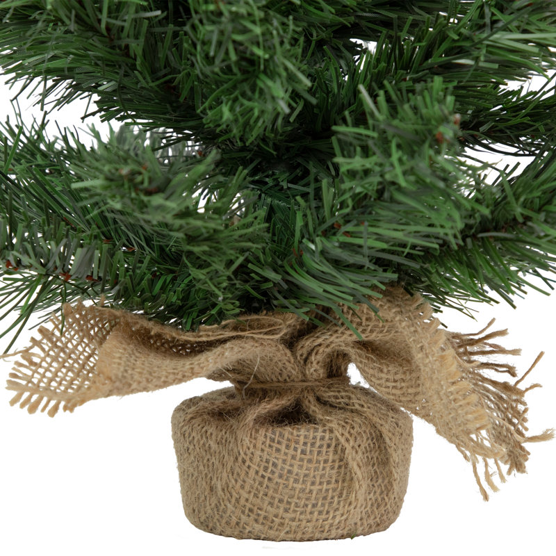 18'' Mini Pine Artificial Christmas Tree with Burlap Base