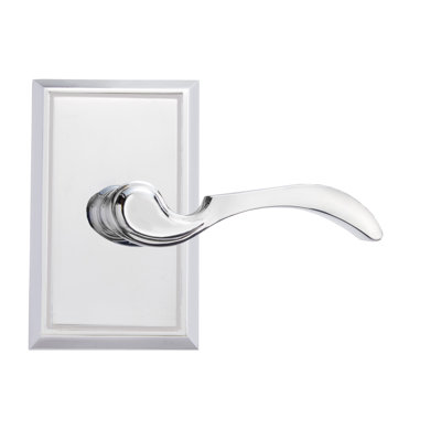 Levier de passage Bravura 903-1 sur rosace rectangulaire traditionnelle en chrome poli - LH