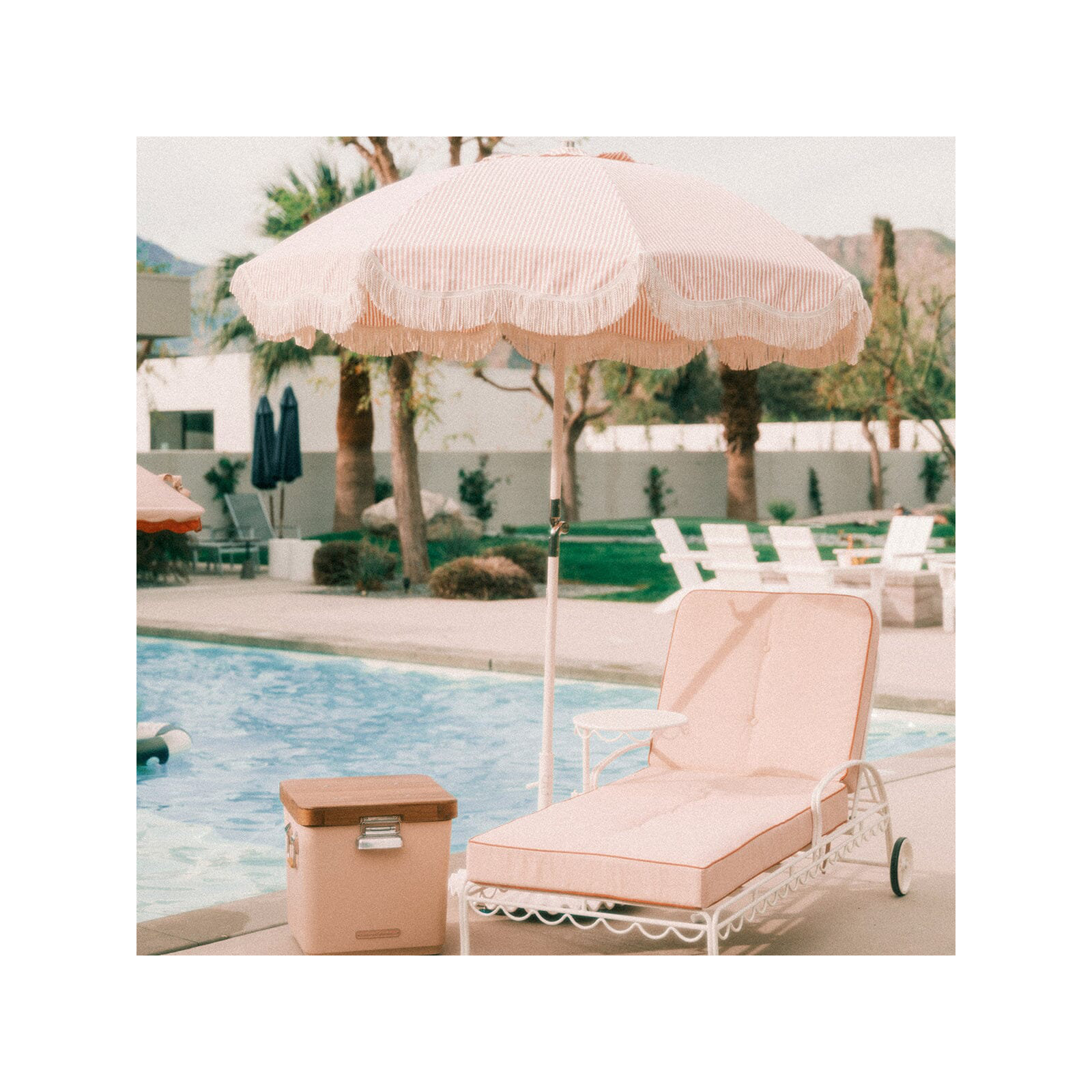 CLUB UMBRELLA - LAURENS STRIPE, Pink