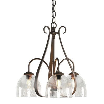Sweeping Taper 3 - Light Shaded Classic/Traditional Chandelier