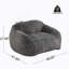 Fauteuil à billes d'intérieur, fausse fourrure grise