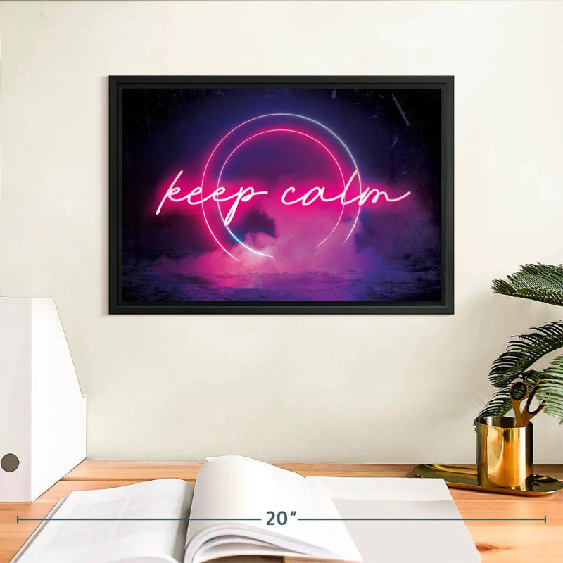 Tergel Keep Calm Neon, 9" H x 13" W