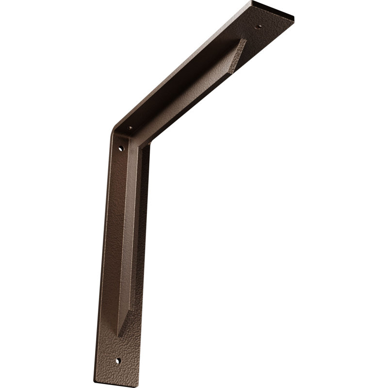Support en acier Stockport, H 12 po x l 2 po x P 12 po, Bronze foncé martelé