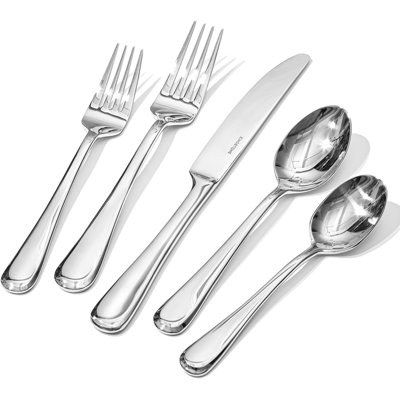 30-Piece Stainless Steel Flatware Set For 6, Heavy Duty Modern Silverware Set With Mirror Polish, Dishwasher Safe Cutlery Set For Everyday And Formal Dining