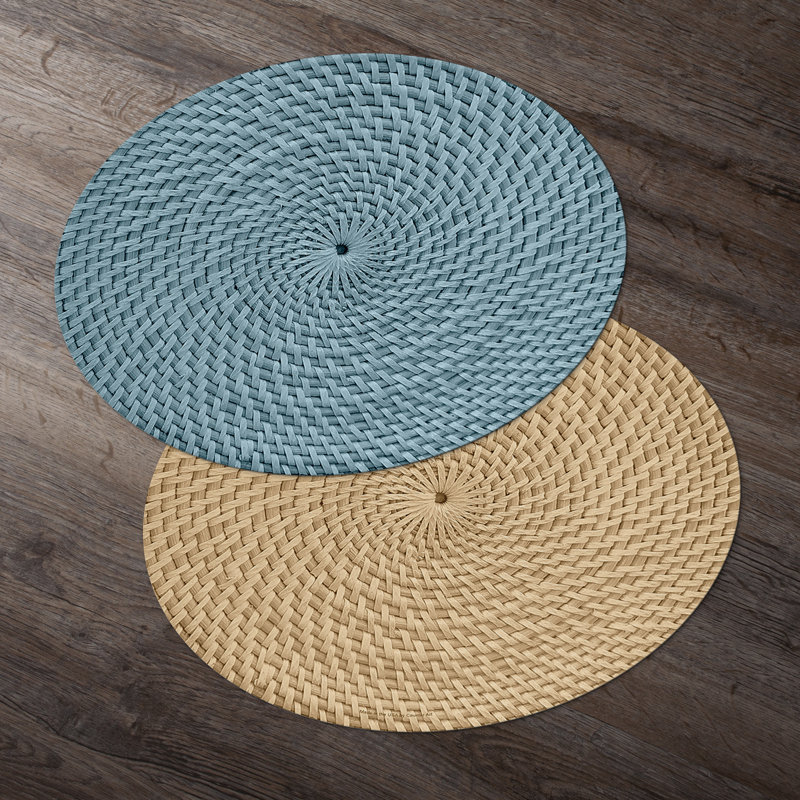 Napperons en plastique synthétique, Bleu