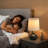 14" Modern Black Ceramic Small Table Lamp with Pre-Assembled Shade-88191429