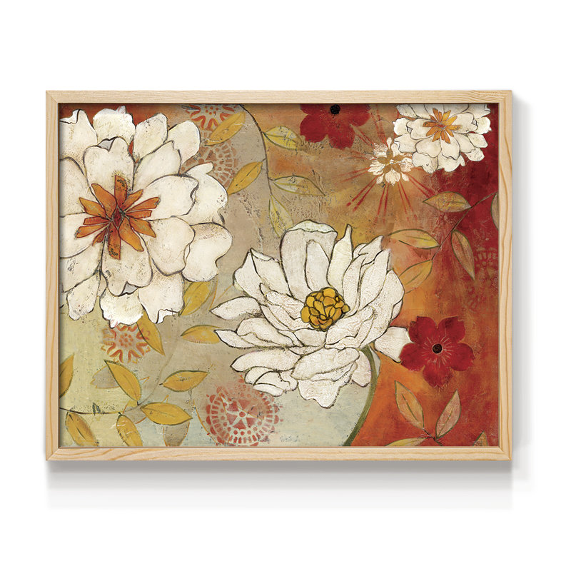 Lush Crimson II -Framed Print - Restickable, H 8 po x l 10 po, Naturel