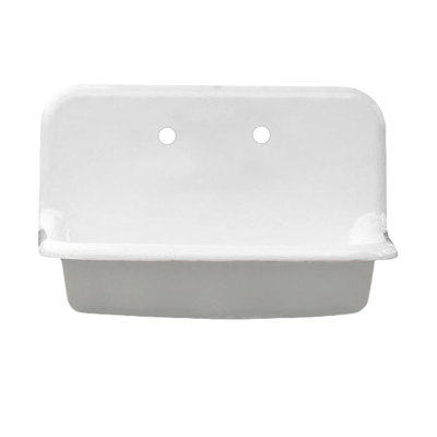 30 Inch Cast Iron High Back Farm Sink 20'' L Single Bowl Cast Iron Kitchen Sink