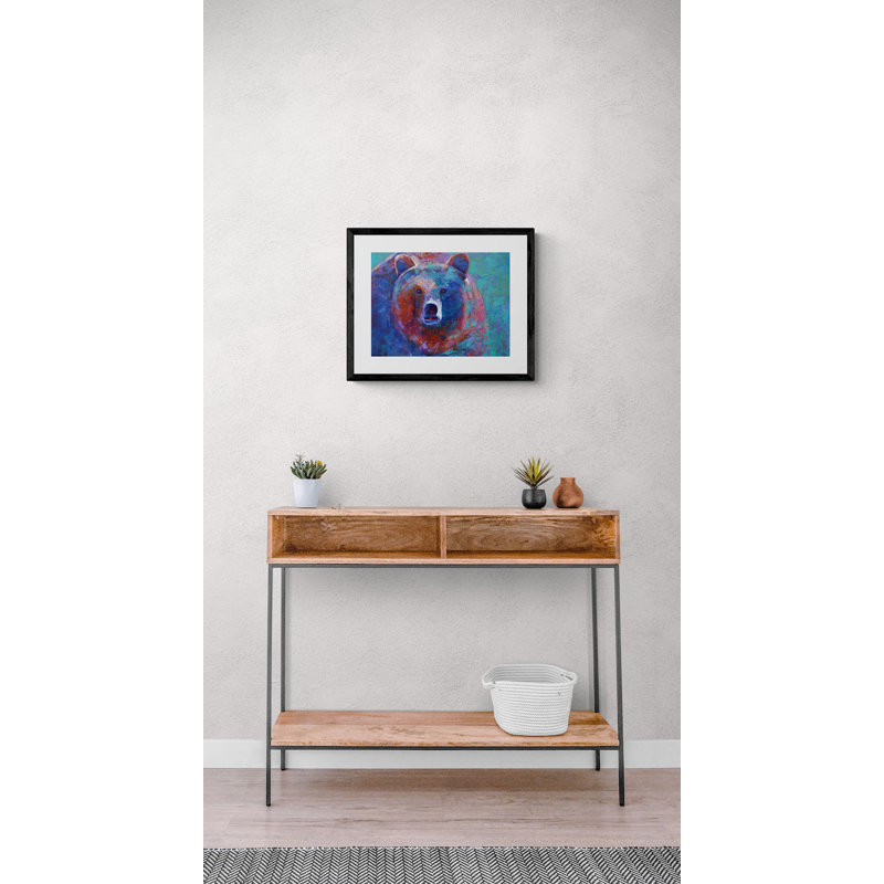 Blue Lips Print, Wrapped Canvas, 24" H x 32" W x 1.5" D, No Mat