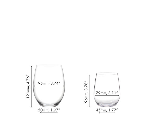 Riedel Stemless, Viognier Chardonnay Wine Glass Set, Clear - 4 count