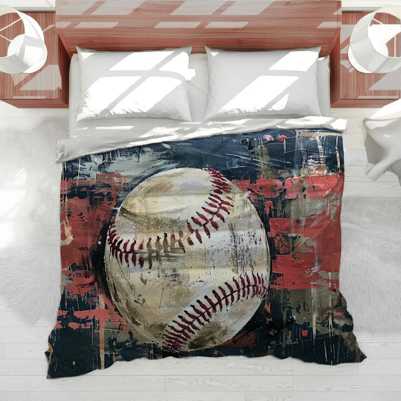 Blend Baseball Machine Printed Duvet Cover, King Duvet Cover
