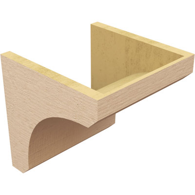 12"W x 12"D x 12"H Legacy Rough Cedar Woodgrain TimberThane Corbel, Primed Tan