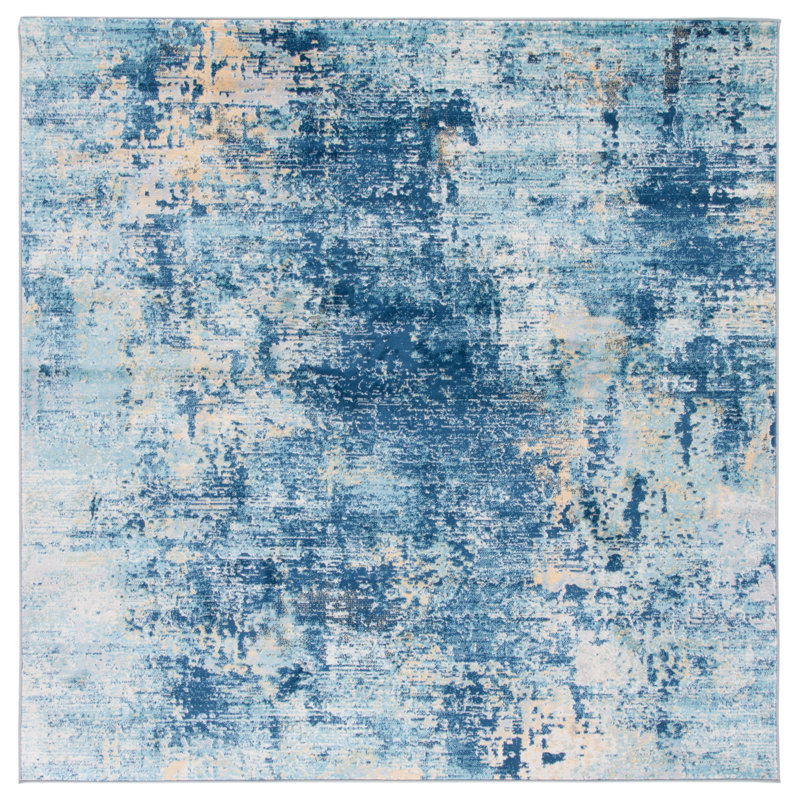 Jasper 100 Performance Abstract Rug, Square 6'7"