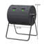 Gobelet à compost roulé noir à une chambre 142L / 37,5gal - L 28,23 ", résine de polypropylène durable, résistant aux rayons UV et aux intempéries, facile à nettoyer et à assembler