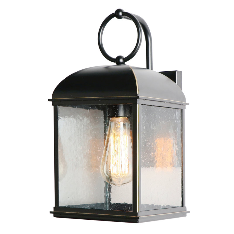 Lanterne murale noire Humansville Imperial, H 14 po x l 6,5 po x P 8 po