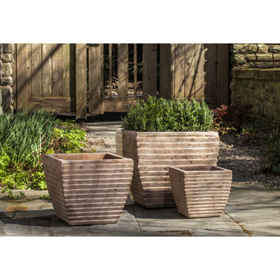 Ensemble de pots à fleurs en terre cuite 3 pièces Barstow