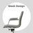 Modern Office Desk Chair | PU Leather Ribbed Back | Adjustable Height-786233394-755031124