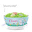 Panier de Pâques Girl Lapin pré doublé avec nom personnalisé imprimé en lettres roses sur un panier blanc