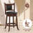 Upholstered Bar Stools Set Of 2 With Curved Backrest And Footrest-478670959