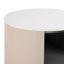 Table de bout ronde contemporaine avec tiroir et rangement ouvert-1134865926