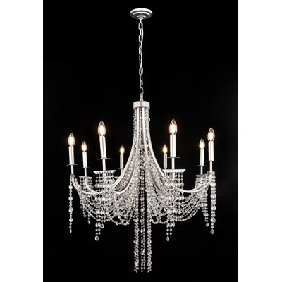 Lustre classique en cristal 8 lumières Kenniyah