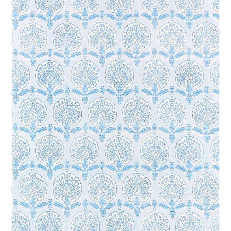 The MET x The House of Scalamandre Karanfil Block Print Wallpaper, Sky