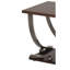 Table d'appoint avec plateau en placage de bouleau et structure en métal sans support transportable en bois brun foncé Richer