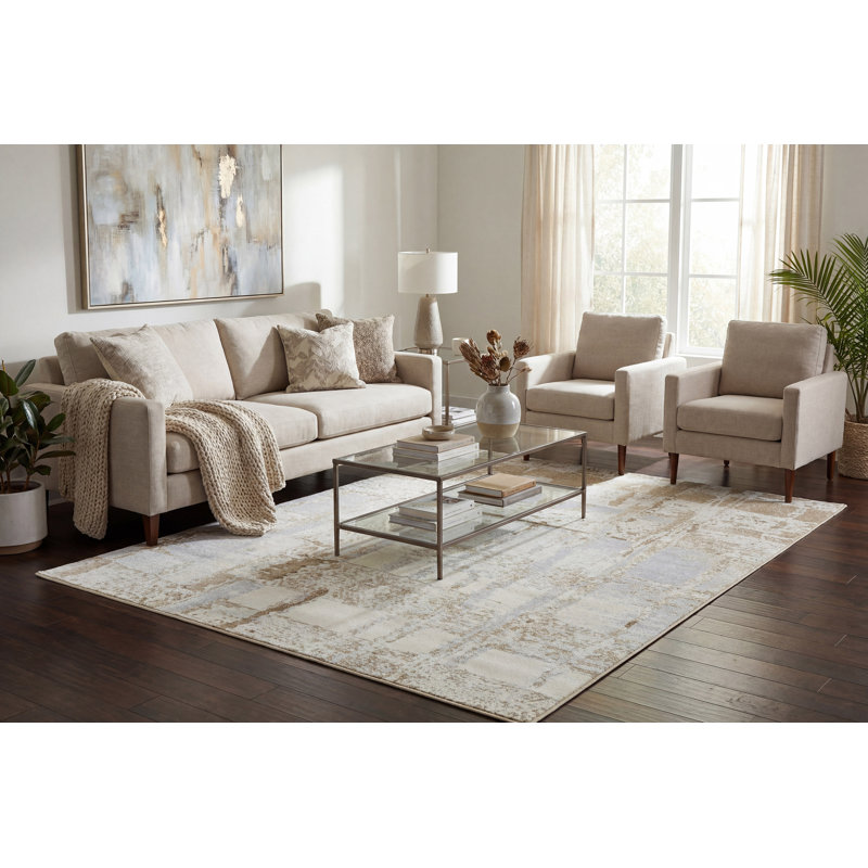 Tapis ivoire Candace, Rectangle 7 pi 10 po x 10 pi 10 po