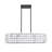 5-Light Flower Glass Linear Kitchen Island Pendant