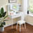 Space-saving Bedroom Vanity Desk With Led Lights, Mirror & 4-drawer Dressing Table-1097950050