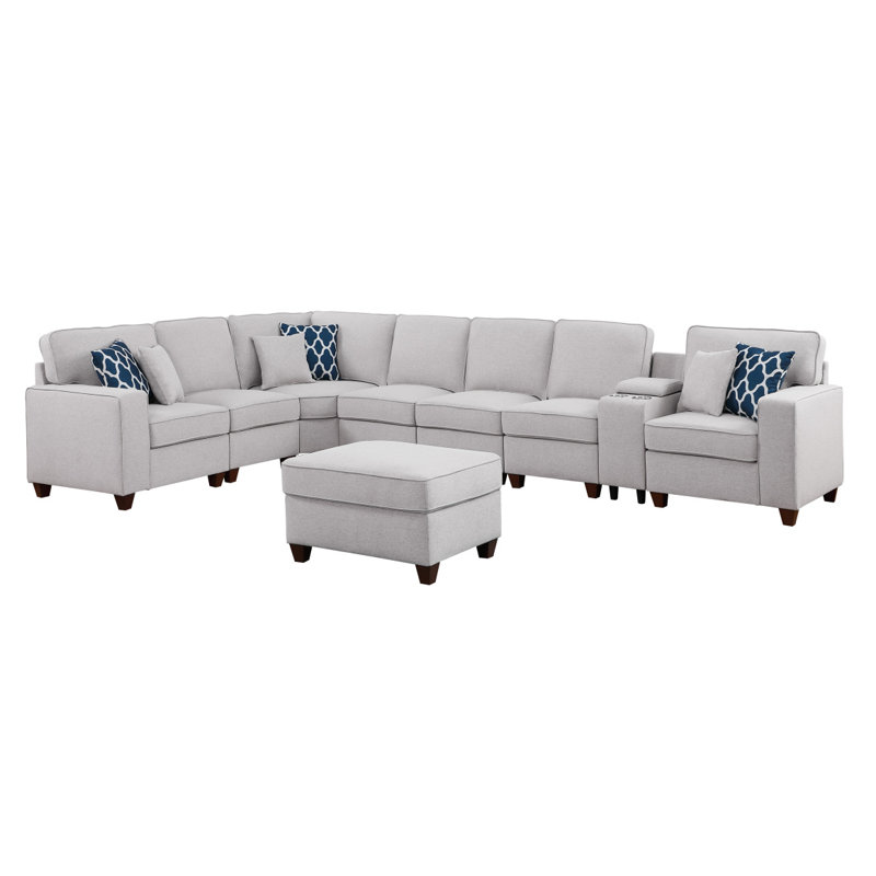 Canapé modulaire moderne avec repose-pieds Sofajessica