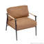 Fauteuil d'appoint à structure en métal 27,56 po avec coussins moelleux